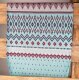 Tissue jacquard organique Cosy Winter blau