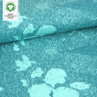Tissue jacquard organique Splash everglade (GOTS)