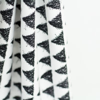 Tissue jersey organique Triangles white