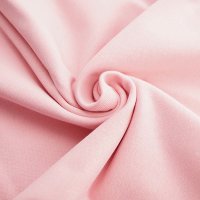Tissue bord-côte organique peach rose