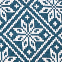 Tissue jacquard organique Snowflake petrol