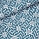 Tissue jacquard organique Snowflake petrol