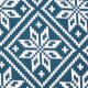 Tissue jacquard organique Snowflake petrol