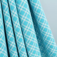 Tissue jersey organique Karo - blau