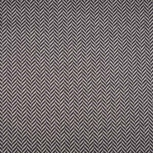 Organic jacquard Fischgrät grau