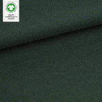 Tissue jacquard organique Rippenmuster waldgrün