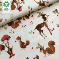 Tissue jersey organique Waldtiere von Eda&Mo