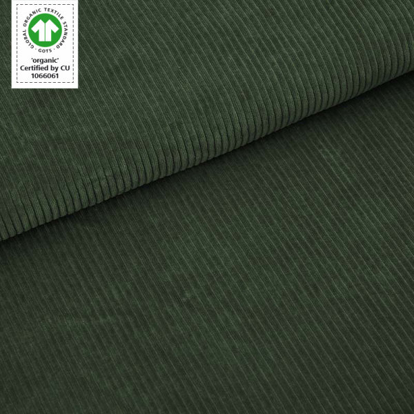 Tissue nicky cord organiquewaldgrün (GOTS)