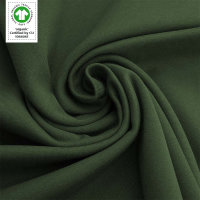 Tissue bord-côte organique waldgrün (GOTS)