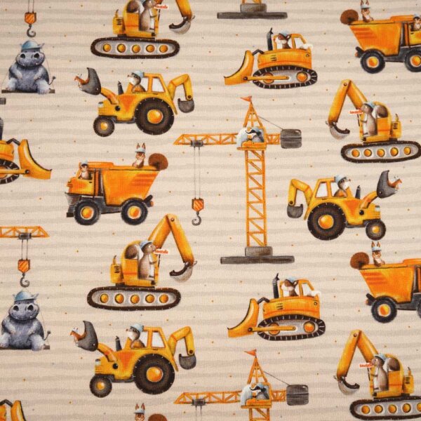 Organic jersey Baustelle beige von Eda & Mo