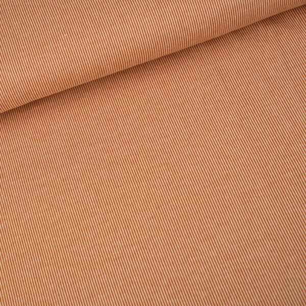 Tissue jacquard organique Rippenmuster cognac