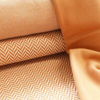 Bio-Jacquard Rippenmuster cognac