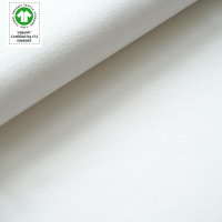 Tissue jersey organique de couleur unie offwhite