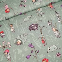Tissue jersey organique Susalabims Blümchen