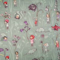 Tissue jersey organique Susalabims Blümchen