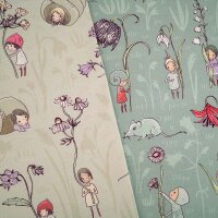 Tissue jersey organique Susalabims Blümchen
