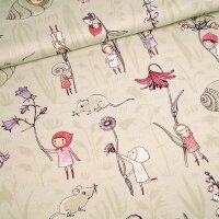 Tissue jersey organique Susalabims Blümchen hell
