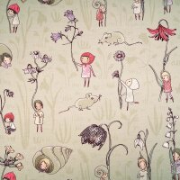 Tissue jersey organique Susalabims Blümchen hell