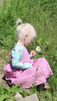 Organic jersey Susalabims Blumenleute grün