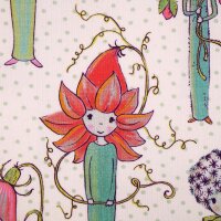 Biojersey Susalabims Blumenleute weiß