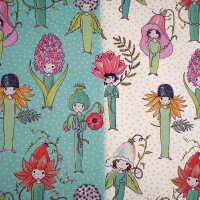 Biojersey Susalabims Blumenleute weiß