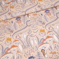 Tissue jersey organique Susalabims Gruselwusel beige