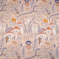 Tissue jersey organique Susalabims Gruselwusel beige