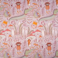Tissue jersey organique Susalabims Gruselwusel bunt