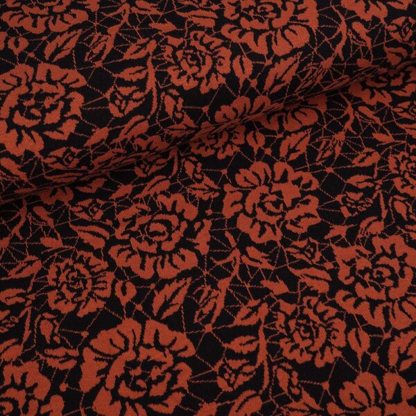Tissue jacquard organique Roses