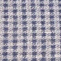 Organic Bouclé Karo blau