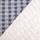 Organic Bouclé Karo blau