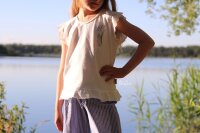 Organic cotton jersey plain dyed offwhite