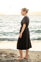 Organic cotton jersey plain dyed black