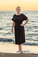 Organic cotton jersey plain dyed black