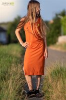 Organic cotton jersey plain dyed rostrot