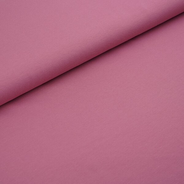 Organic cotton jersey plain dyed vintage rose