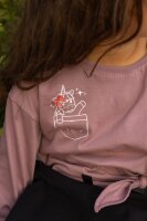 Organic cotton jersey plain dyed vintage rose