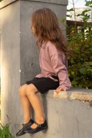 Organic cotton jersey plain dyed vintage rose