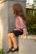 Organic cotton jersey plain dyed vintage rose