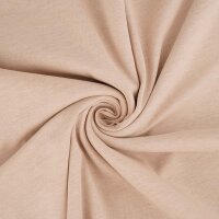 Organic cotton jersey plain dyed macadamia