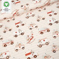 Tissue jersey organique Streifen und Punkte