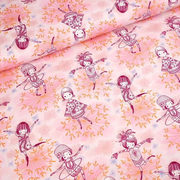 Tissue jersey organique Susalabims Blütentanz pastell