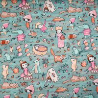 Tissue jersey organique Susalabims Spielwelt pastell