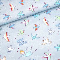 Tissue jersey organique Susalabims Vogelflug
