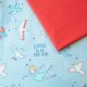 Stoffpaket 1m Susalabims Vogelflug mit 0,5m Unijersey poppy
