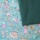Stoffpaket 1m Susalabims Spielwelt pastell mit 0,5m Unijersey smaragd