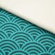 Stoffpaket 1m Jacquard Rainbow smaragd mit 0,5m Bambus offwhite