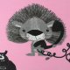 Tissue jersey organique Lions calling - pink
