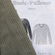 Stoff+Schnitt Basic-Pullover Herren+Glen Check moos