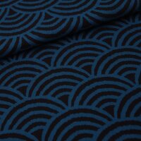 Stoff+Schnitt Stelzenhülle Damen+Rainbow schwarz-blau